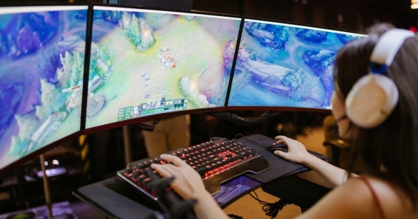 gamer playing an online game