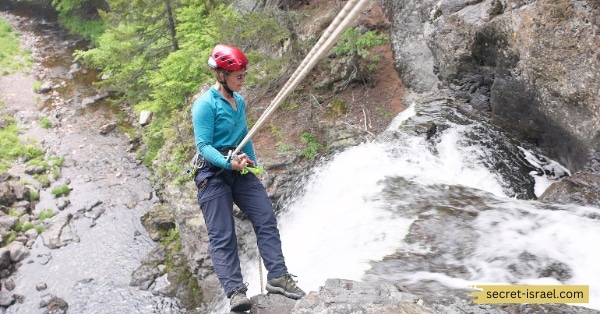 Abseiling down the Waterfall of Holon