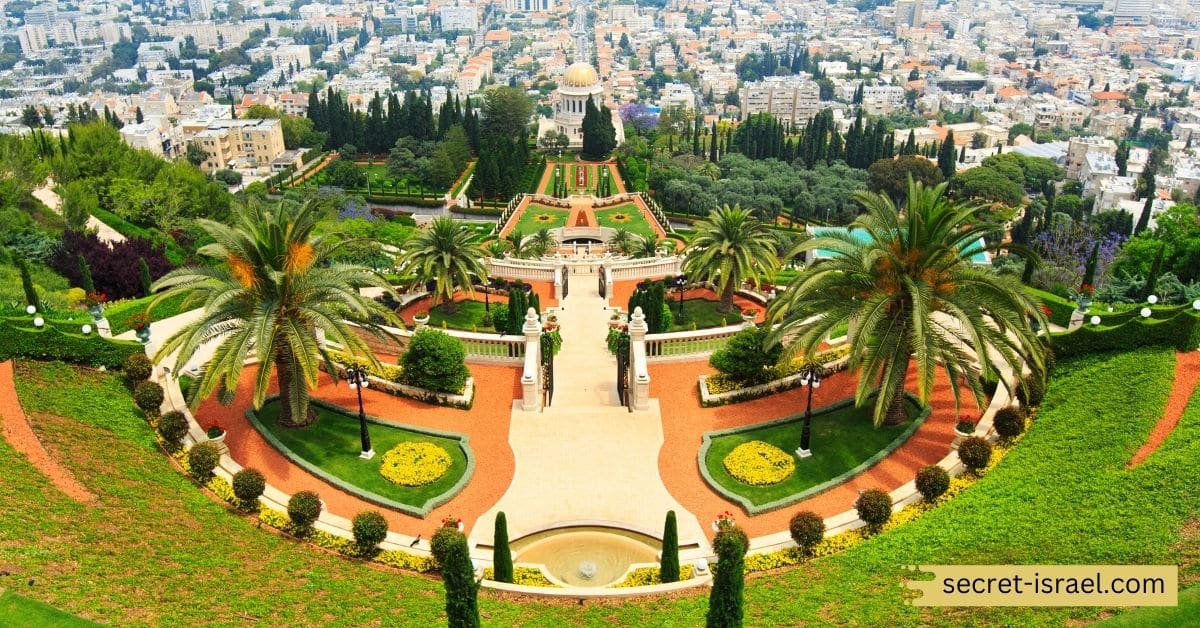 Bahai Shrine and Gardens of Haifa Bay Area