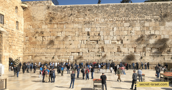 Jewish Holiday of Shavuot at the Western Wall in Jerusalem